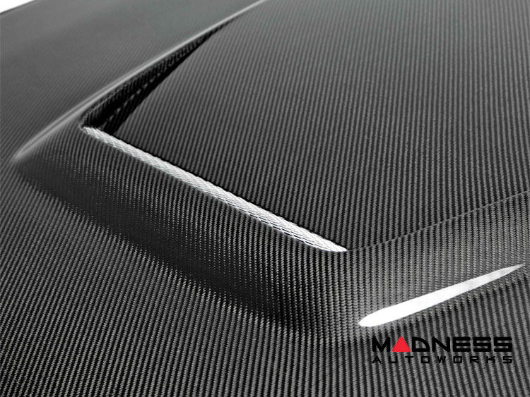 Ford Mustang Type GR Hood by Anderson Composites - Double Sided Carbon Fiber - GT350 Style